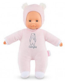 BEBE P'TIT COEUR OURS ROSE 30CM