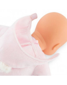 BEBE P'TIT COEUR OURS ROSE 30CM