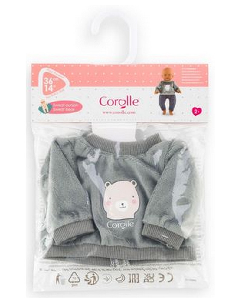 SWEAT VELOUR OURSON BEBE 36CM