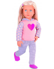 POUPEE 46CM MARTHA BLONDE + VET. ET BEQU