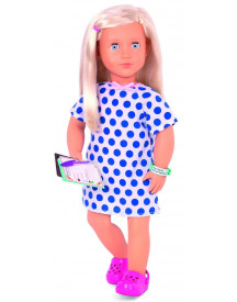 POUPEE 46CM MARTHA BLONDE + VET. ET BEQU