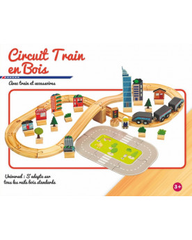 CIRCUIT TRAIN BOIS 60 PCES