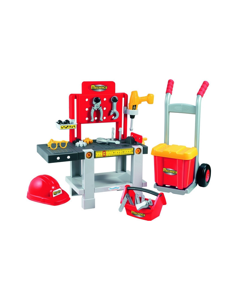 ETABLI + DIABLE + BTE A OUTILS + CASQUE