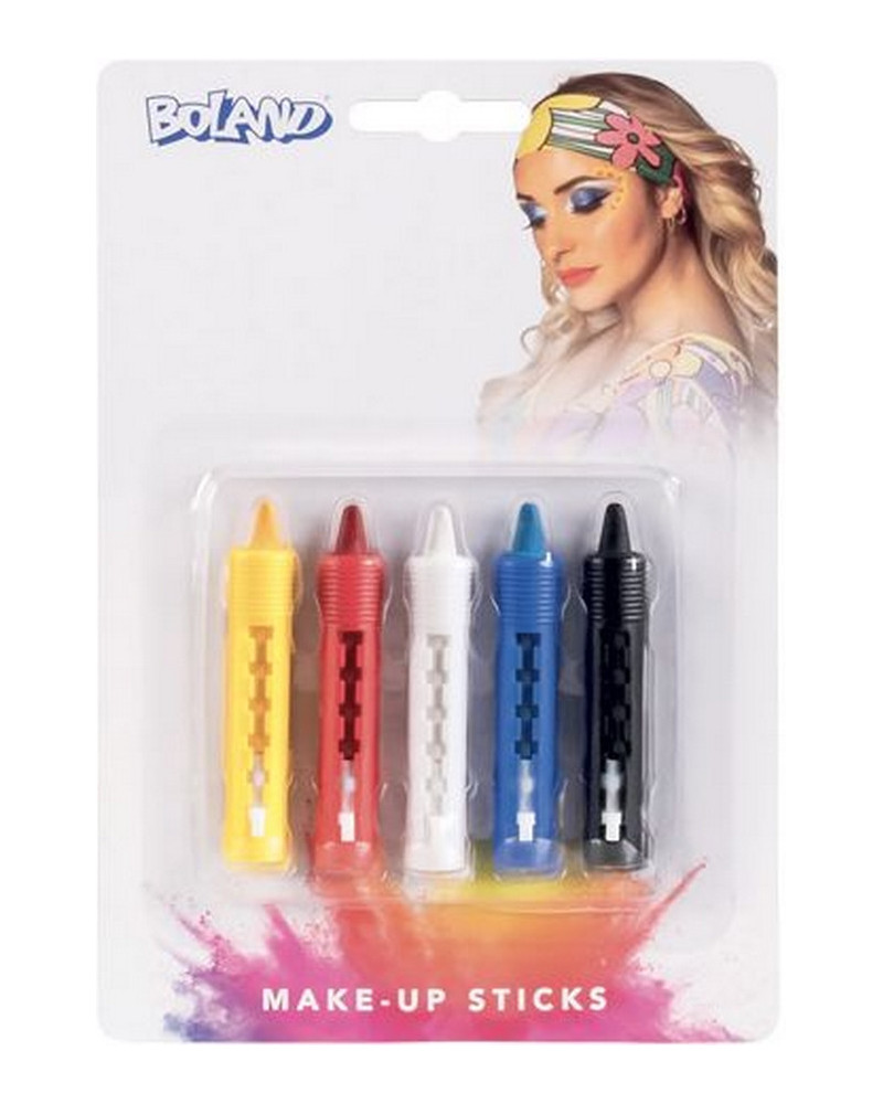 5 CRAYONS DE GRIMAGE RETRACTABLES