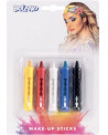 5 CRAYONS DE GRIMAGE RETRACTABLES