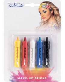 5 CRAYONS DE GRIMAGE RETRACTABLES