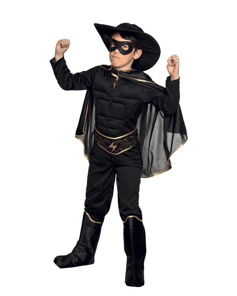 COST DE ZORRO + CHAPEAU + MASQUE 10/12AN
