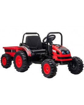 TRACTEUR + REMORQUE ROUGE...