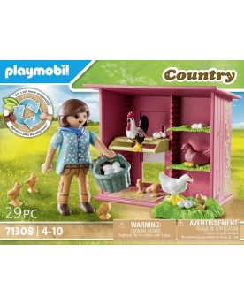 AGRICULTRICE ET POULAILLER