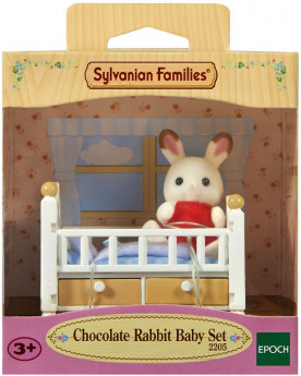 Bébé Lapin chocolat et son lit – Sylvanian Families 2205 - la