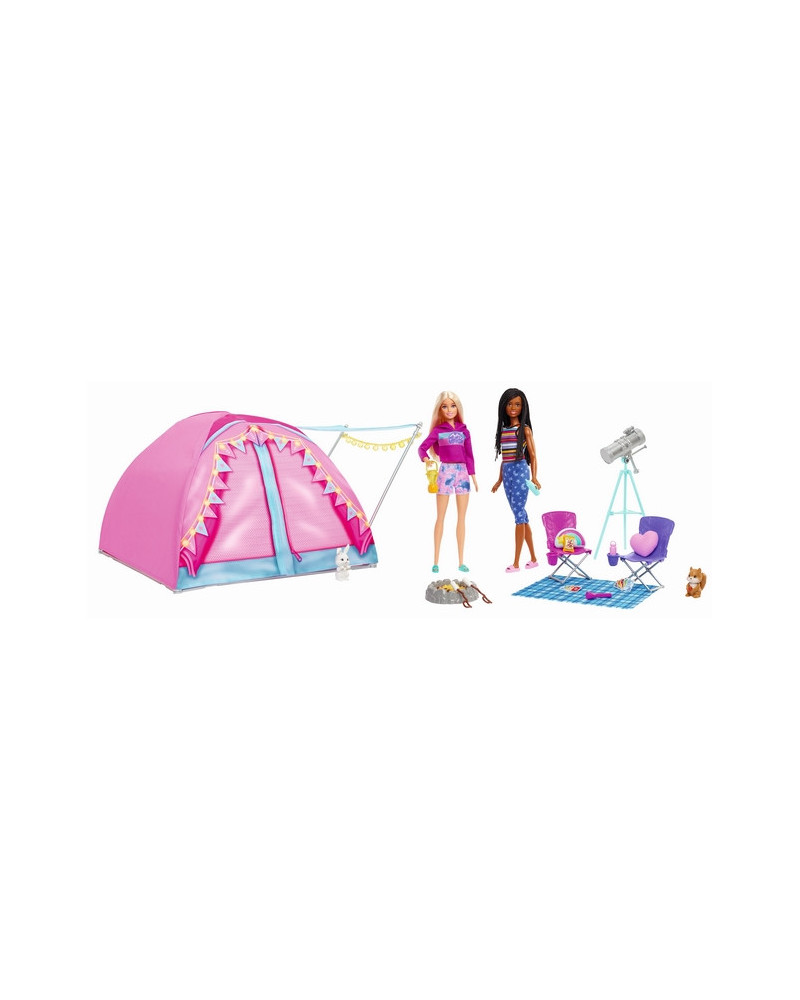 BARBIE CAMPING + 2 POUPEES