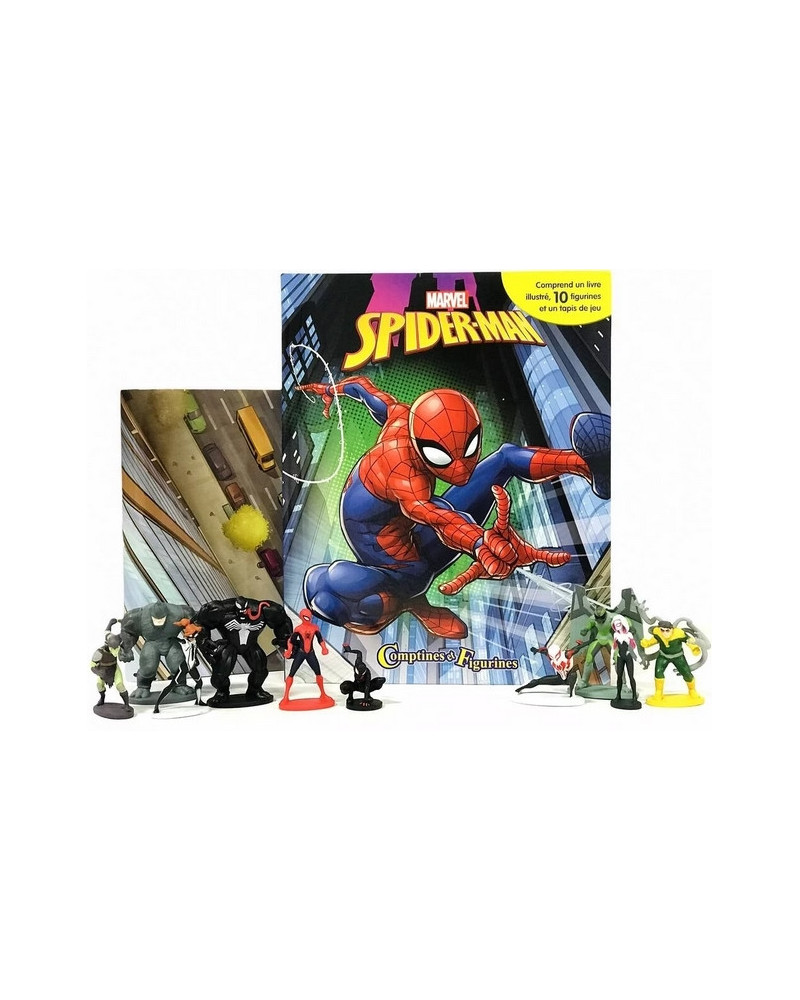 coffret comptines et figurines spiderman