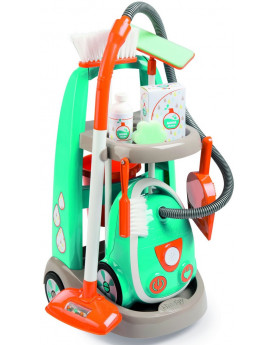 Smoby - Smoby Chariot de nettoyage avec aspirateur Rowenta jouet