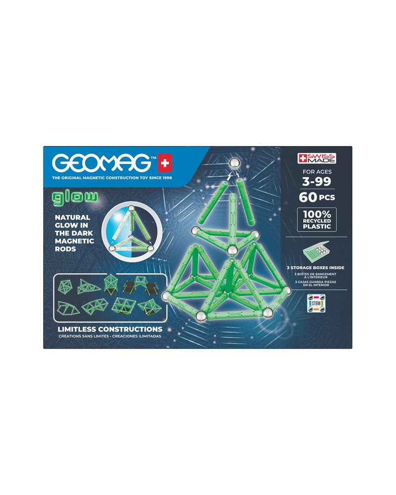 GEOMAG 60 PCES GLOW IN THE DARK