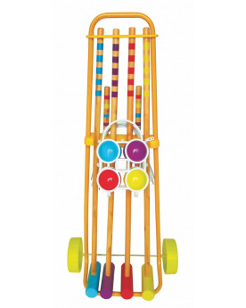CROQUET 4 JOUEURS CHARIOT...