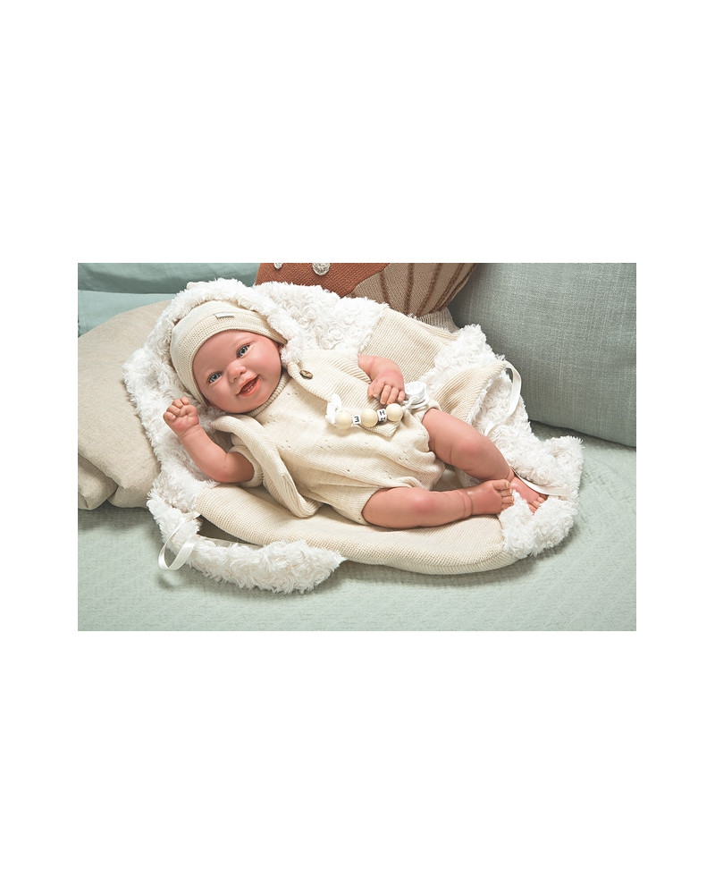 REBORN BEBE DIEGO 45CM + SAC PORTE BEBE