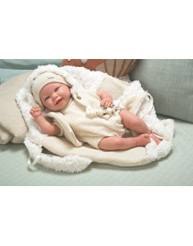 REBORN BEBE DIEGO 45CM + SAC PORTE BEBE