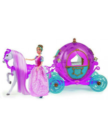 POUPEE CENDRILLON + CHEVAL + CAROSSE