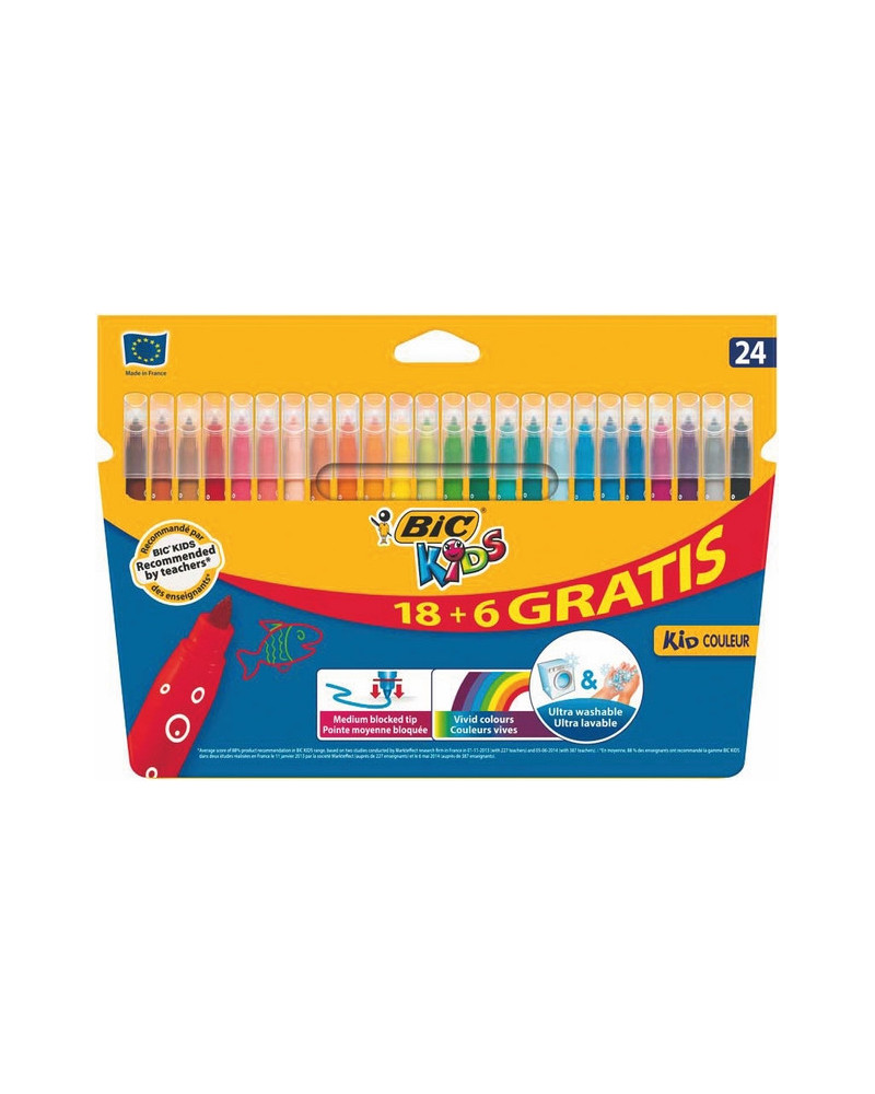 18 + 6 FEUTRES KIDS COULEUR