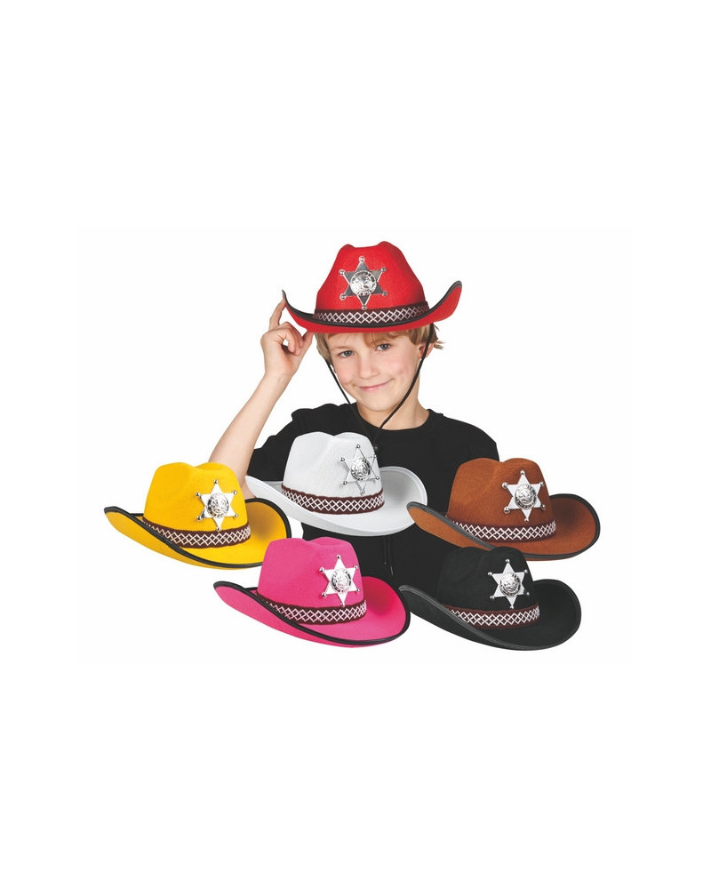 CHAPEAU COWBOY ENFANTS 6ASS.