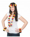COLLIER HAWAI BELGE + BRACELETS + TIARE