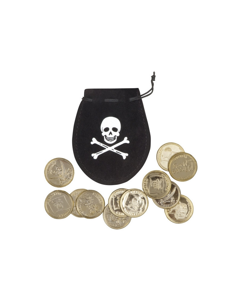 BOURSE DE PIRATES + 12 PIECES