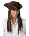 CHAPEAU DE PIRATE + LGS CHEVEUX