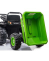 TRACTEUR + REMORQUE VERT R/C MP3/LED 6V