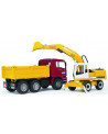 CAMION MAN AVEC GRUE EXCAVA LIEBHERR