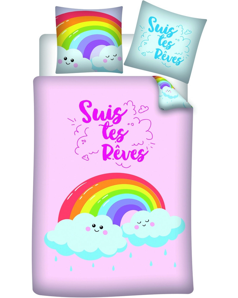 HOUSSE DE COUETTE ARC EN CIEL