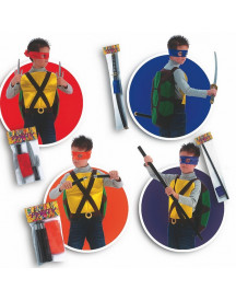 ARME + BANDEAU TORTUE NINJA 4 ASS.