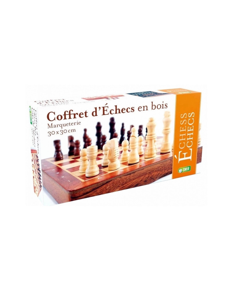 JEU ECHECS BOIS 30X30CM PLIABLE
