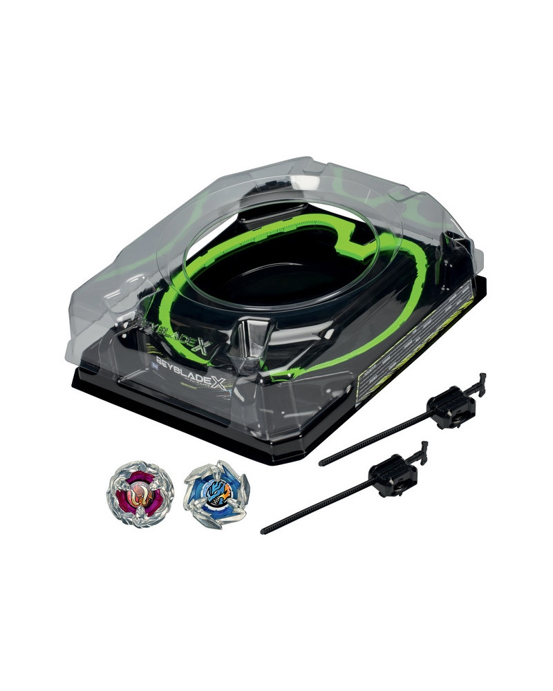 BEYBLADE X SET DE COMBAT ARENE + TOUPIES