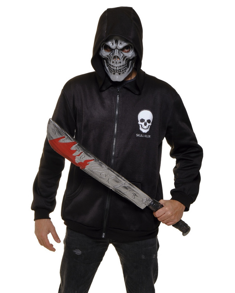 SWEAT ET MASQUE ADULTE SQUELETTE TUEUR