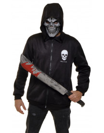 SWEAT ET MASQUE ADULTE SQUELETTE TUEUR