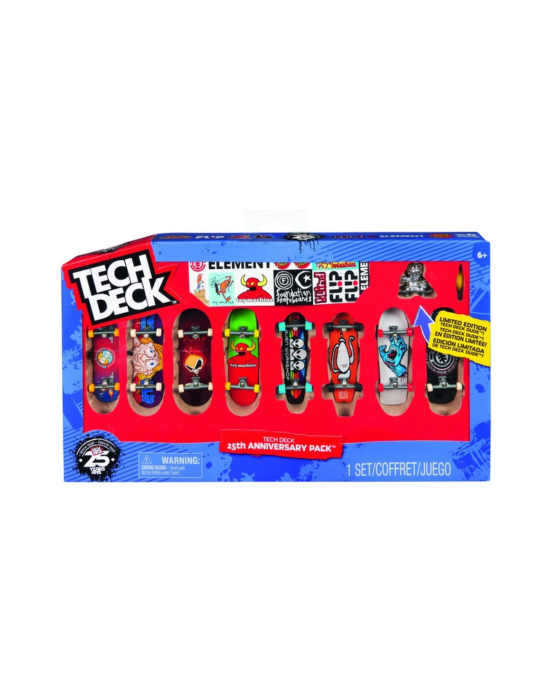TECH DECK PACK DE 8 25TH ANNIVERSAIRE