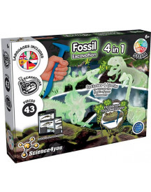 4 DINOS GLOW IN THE DARK A EXCAVER