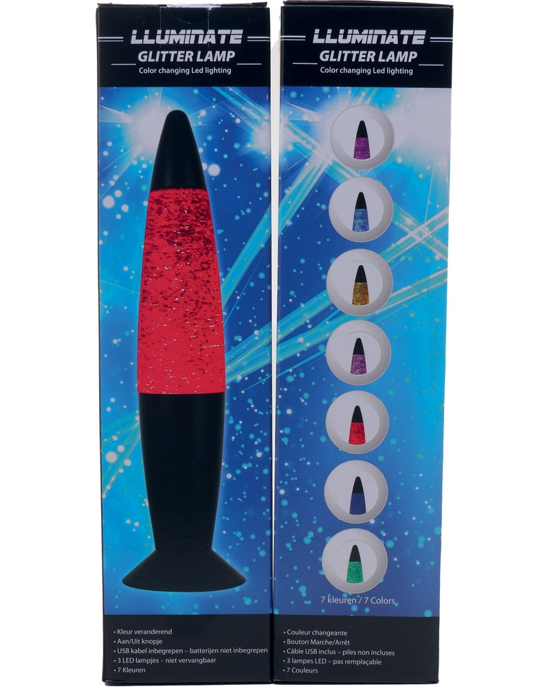LAMPE GLITTER LED 33CM LEDS