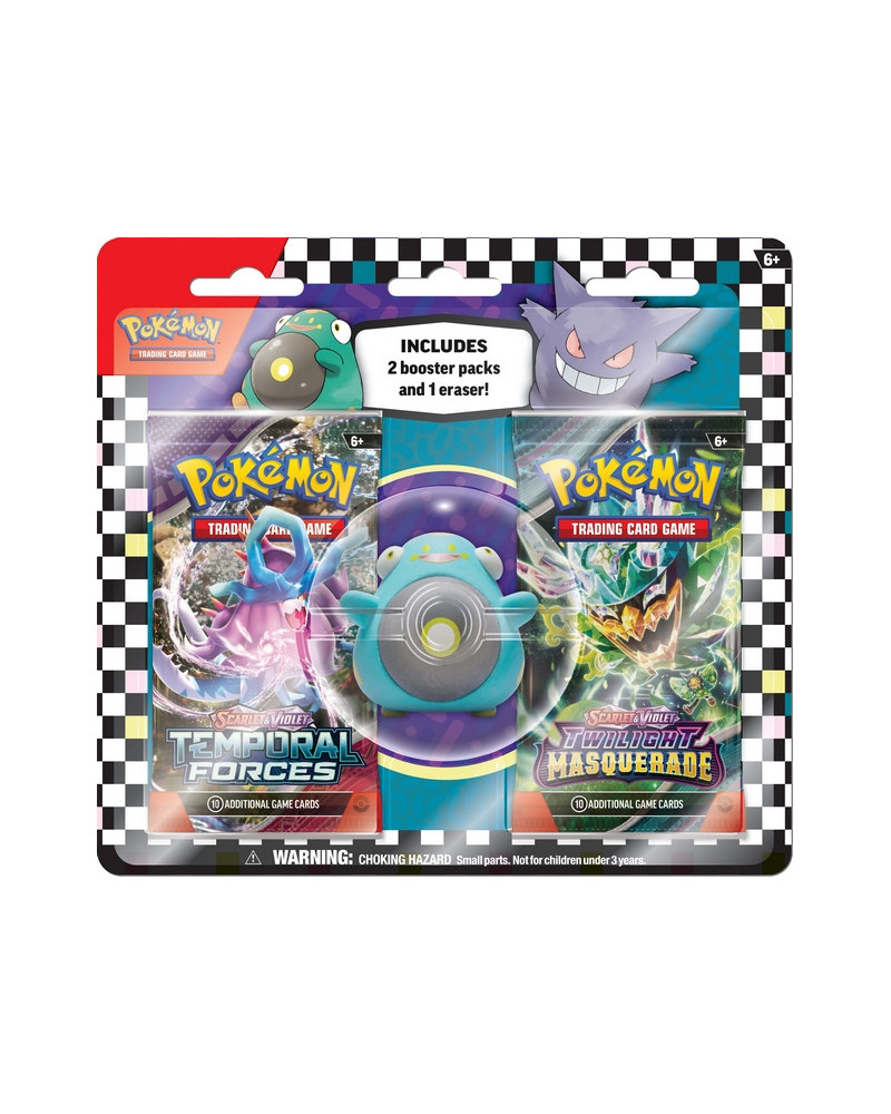 POKEMON GOMME + 2 BOOSTER ANGLAIS