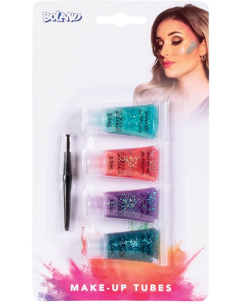 KIT 4 TUBES DE GEL GLITTER MAKE UP