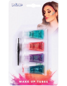 KIT 4 TUBES DE GEL GLITTER MAKE UP
