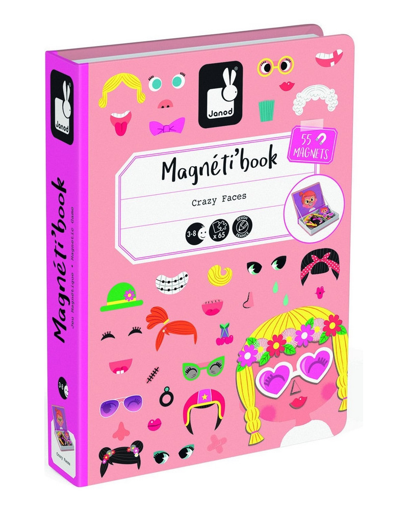 MAGNETI'BOOK CRAZY FACES FILLES