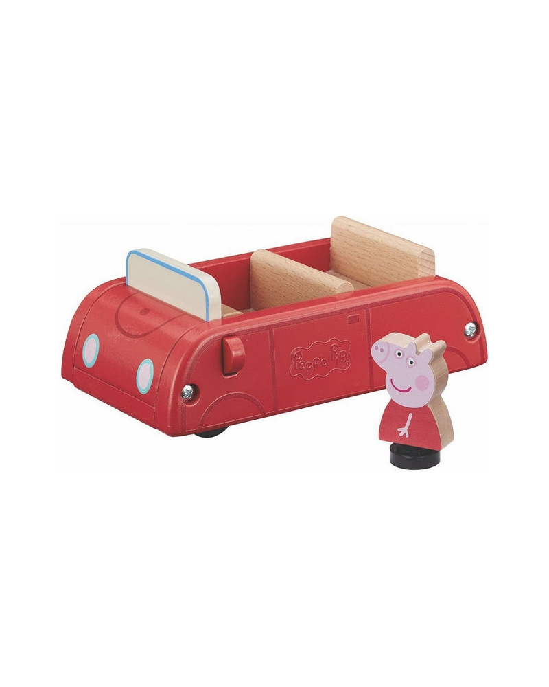 PEPPA PIG BOIS VOITURE ROUGE BOIS