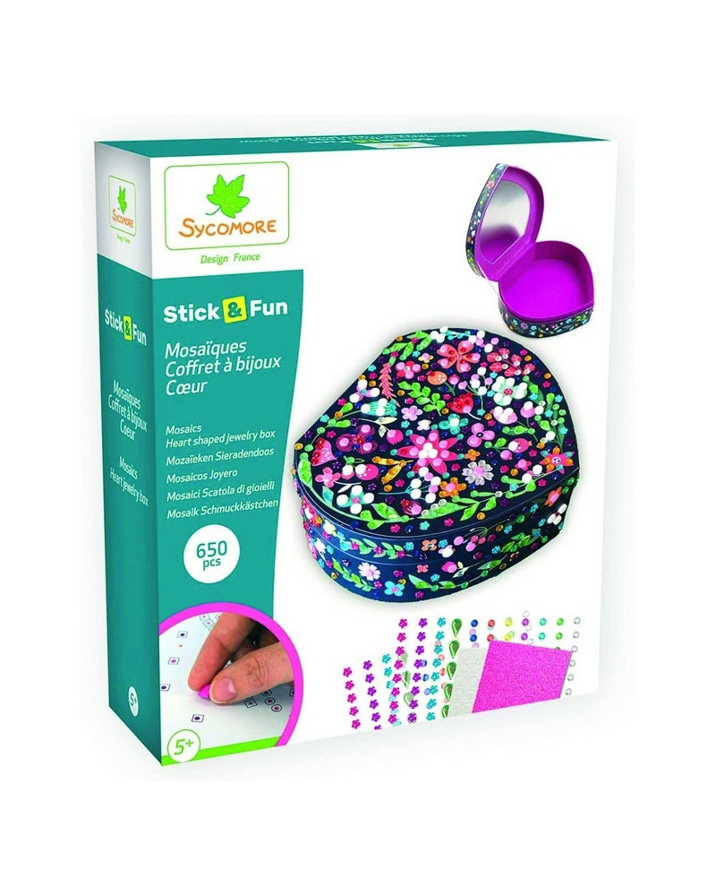STCK'N FUN MOSAIQUES COFFRET COEUR