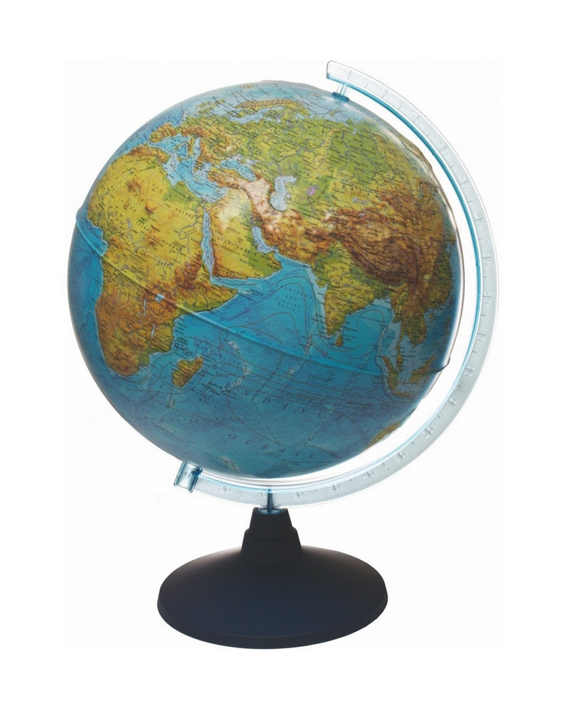 GLOBE 32CM LUM. JOUR/NUIT + RELIEF GEO/P