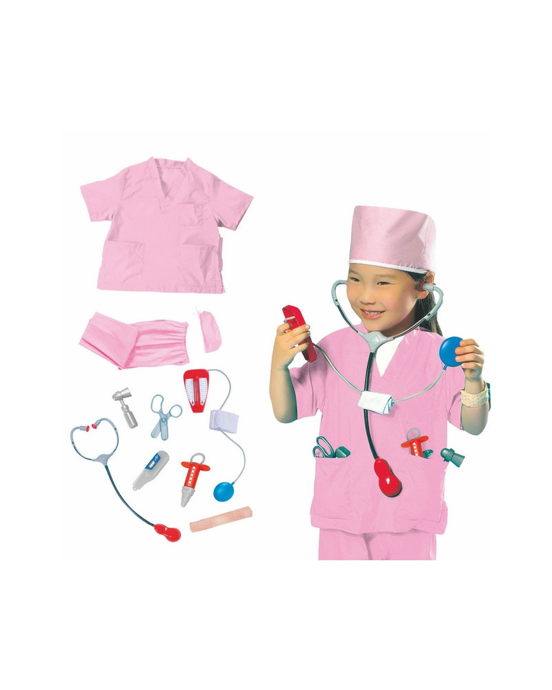 PANOPLIE D'INFIRMIERE ROSE + ACC.
