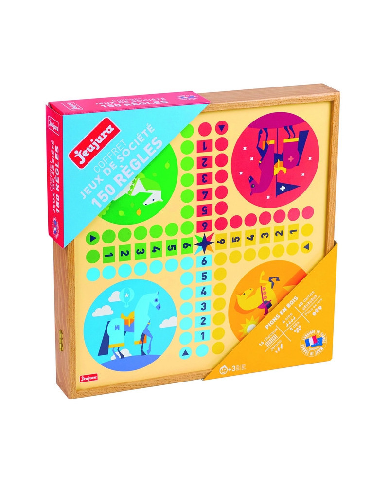 COFFRET BOIS 150 JEUX CLASSIQUES