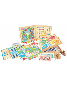 COFFRET BOIS 150 JEUX CLASSIQUES