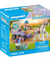 ENFANTS AVEC CALECHE ET PONEY