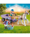 ENFANTS AVEC CALECHE ET PONEY